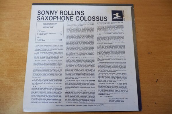 I3-312＜LP/US盤/美盤＞ソニー・ロリンズ Sonny Rollins / Saxophone Colossus_画像2