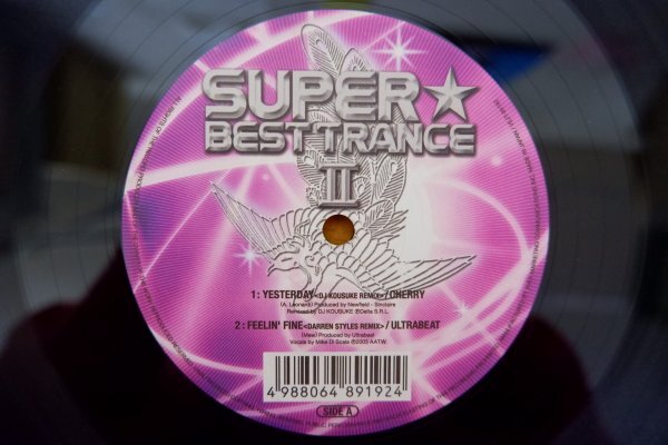 J3-131<12inch>[Super Best Trance Ⅱ]Cherry / Yesterday (DJ Kousuke Remix)*Ultrabeat / Feelin\' Fine (Darren Styles Remix) др. 