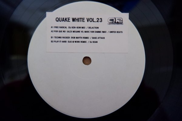 J3-254＜12inch＞「Quake White Vol. 23」Delaction/Free Radical (DJ Ken-Bow Mix)・DJ Dean/Play It Hard (DJs @ Work Remix) 他_画像4