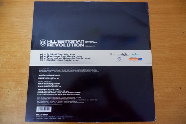 J3-326＜12inch/独盤＞Klubbingman / Revolution (We Call It)_画像2