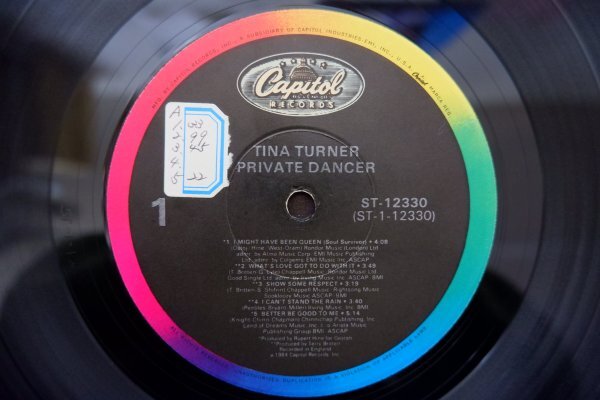 L3-026＜LP/US盤＞ティナ・ターナー Tina Turner / Private Dancer_画像4
