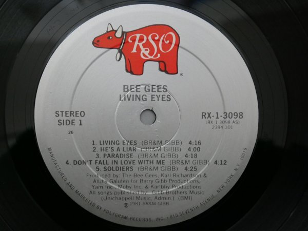 N3-096＜LP/US盤/美品＞ビー・ジーズ Bee Gees / Living Eyes_画像5