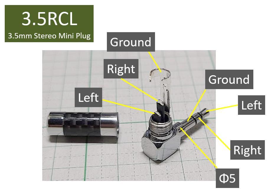 管理番号＝3K008  自作用 Rhメッキ φ3.5ｍｍミニプラグ 3.5RCL2 炭素繊維カバー の画像5