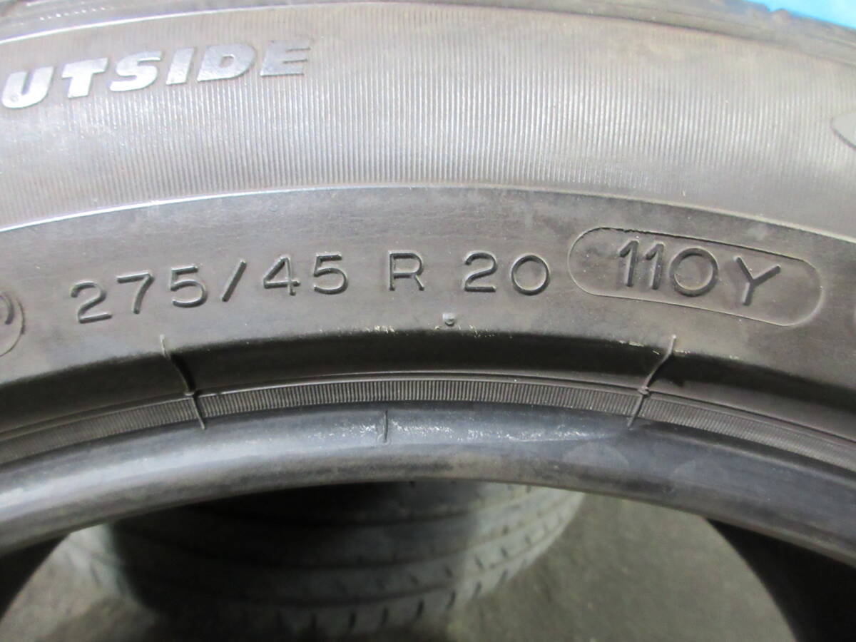 20インチ夏用 ミシュランタイヤ ラティチュードスポーツ MICHELIN LATITUDESPORT 275/45R20 110Y 4本 №07640F 室内保管 夏タイヤの画像8