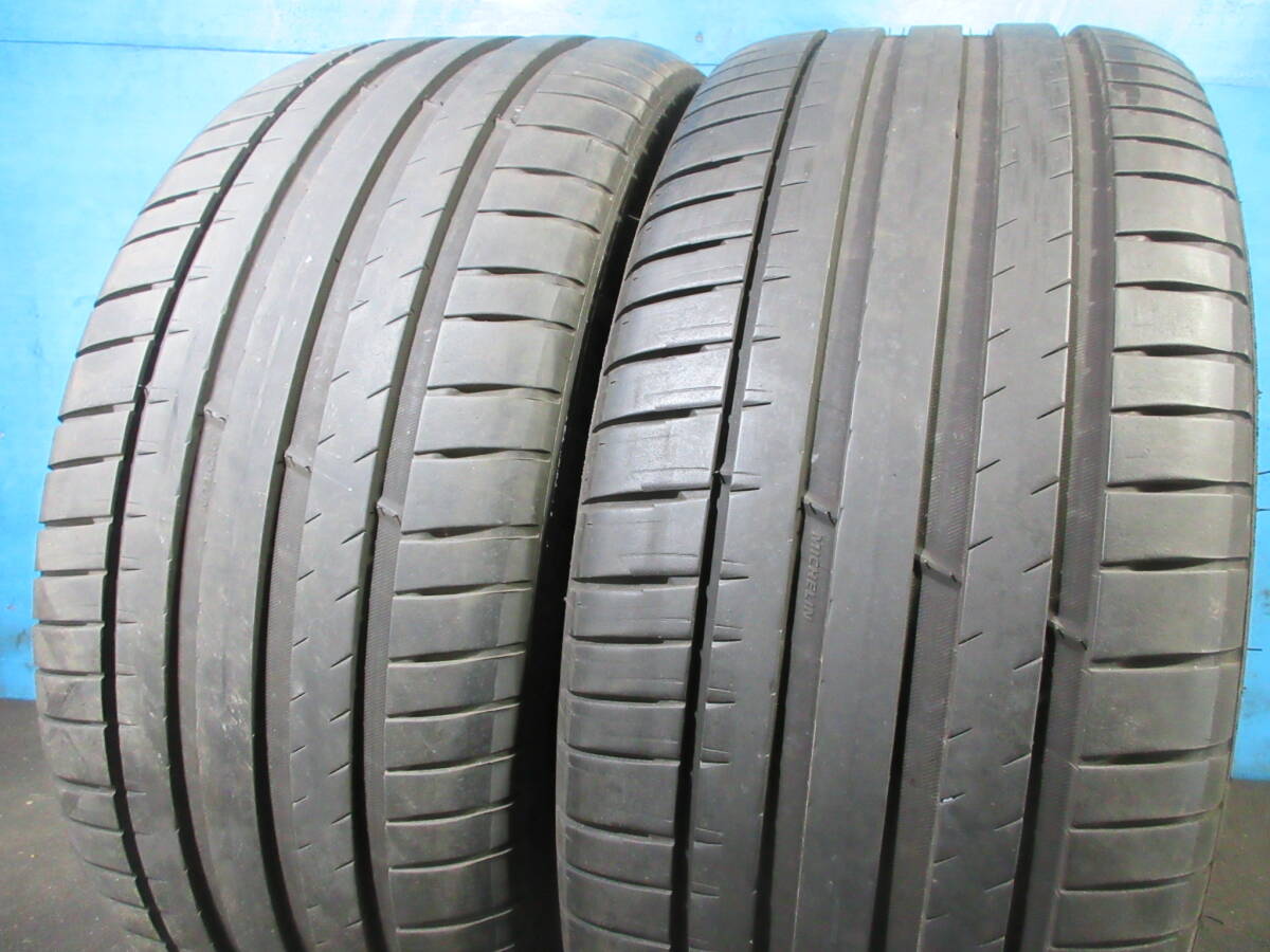 欠損タイヤ 2022年製 ミシュラン パイロットスポーツ MICHELIN PiLOTSPORT4 SUV 255/40ZR21 102Y 2本Set №07656F 室内保管 夏タイヤ_画像1