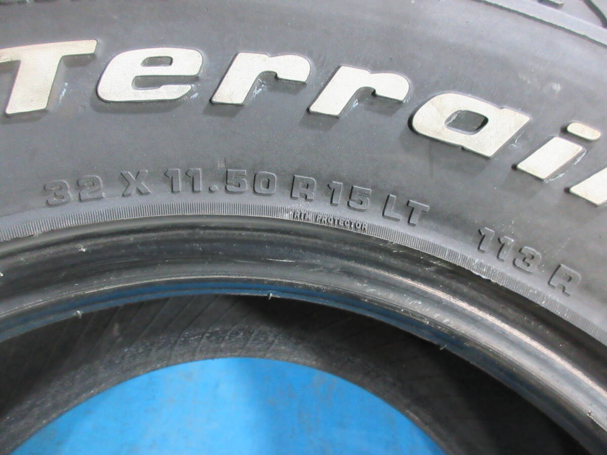 BFGoodrich All-TerrainT/A 32X11.50R15LT 113R 2本Set №07665 室内保管 ホワイトレター BF グッドリッチ 中古夏タイヤ オンロードタイヤの画像3