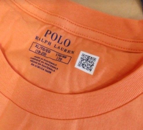 新品 未使用 タグ付き ラルフローレン　ポロベア　半袖Tシャツ　BOYSXL 170サイズ オレンジ メンズ