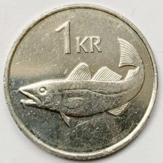 海外コイン アイスランド 1クローナ 2006年の画像1