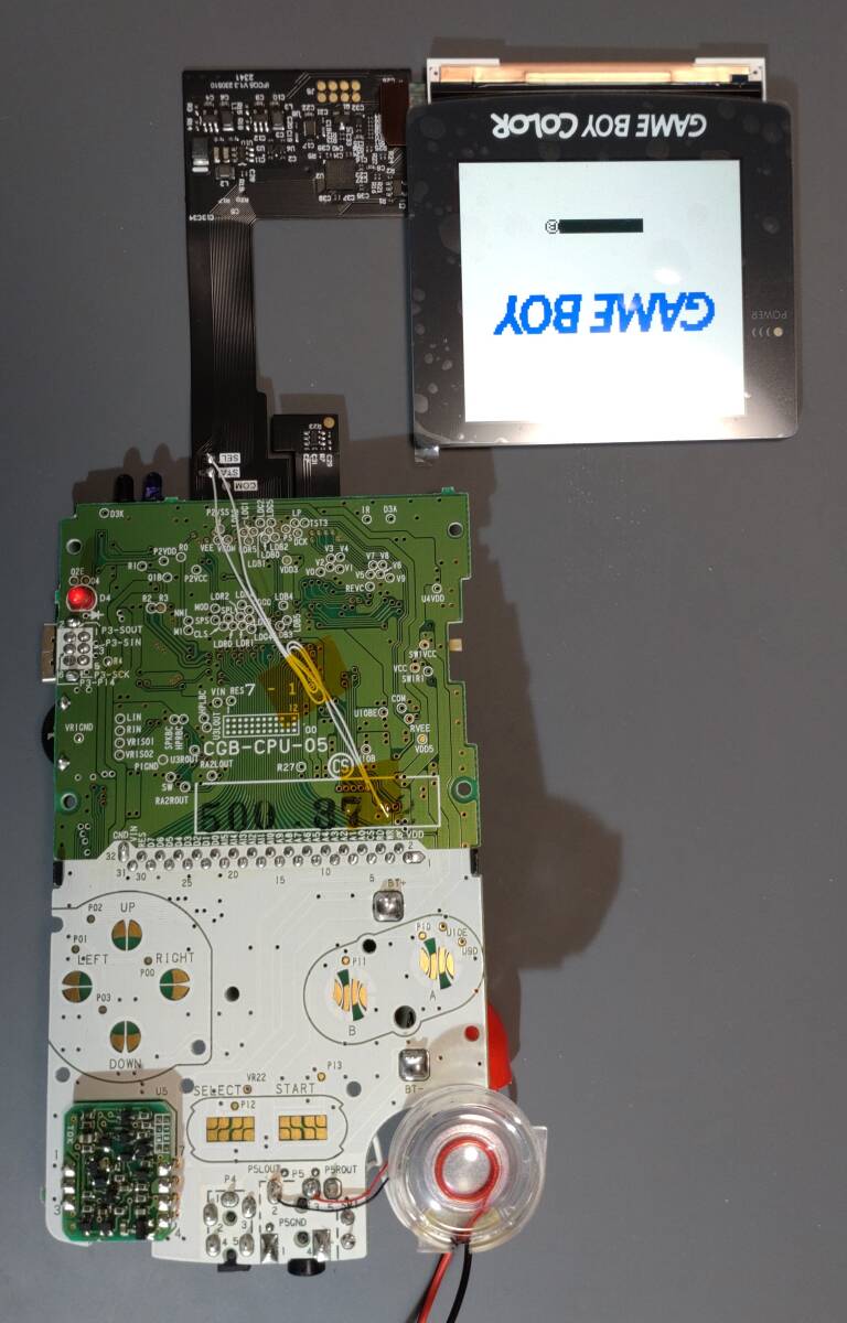 ゲームボーイカラー クリアパープル ips液晶 バックライト GBC IPS LCD #376