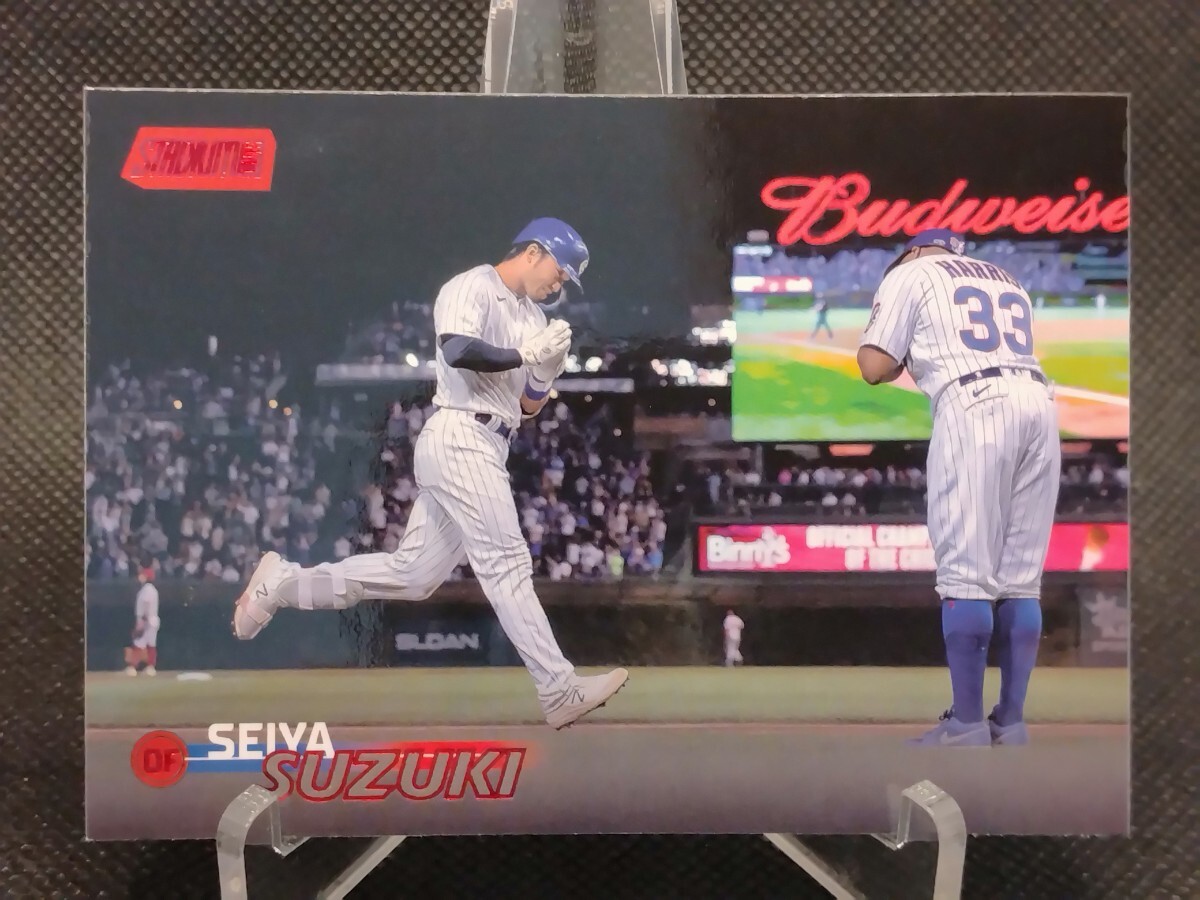 鈴木誠也 レッドフォイルパラレル【2023 TOPPS STADIUM CLUB #265 SEIYA SUZUKI RED FOIL PARALLEL】 シカゴ・カブスの画像1