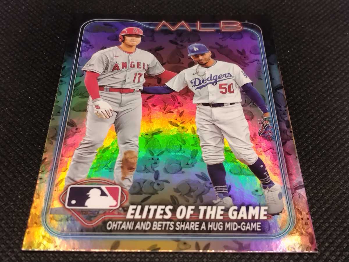 大谷翔平 イースターラビット 【2024 TOPPS SERIES 1 #138 ELITES OF THE GAME RABBITS PARALLEL】 ムーキー・ベッツ ドジャースの画像3