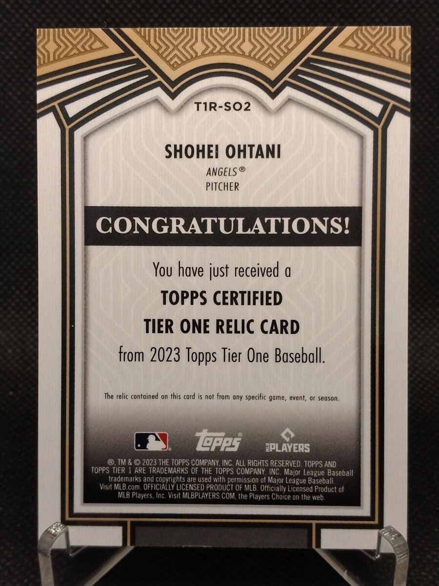 大谷翔平 400枚限定 レリック 【2023 TOPPS TIRE ONE BASEBALL TIRE ONE RELICS SHOHEI OHTANI T1R-SO2】 エンジェルス ドジャース レア_画像2