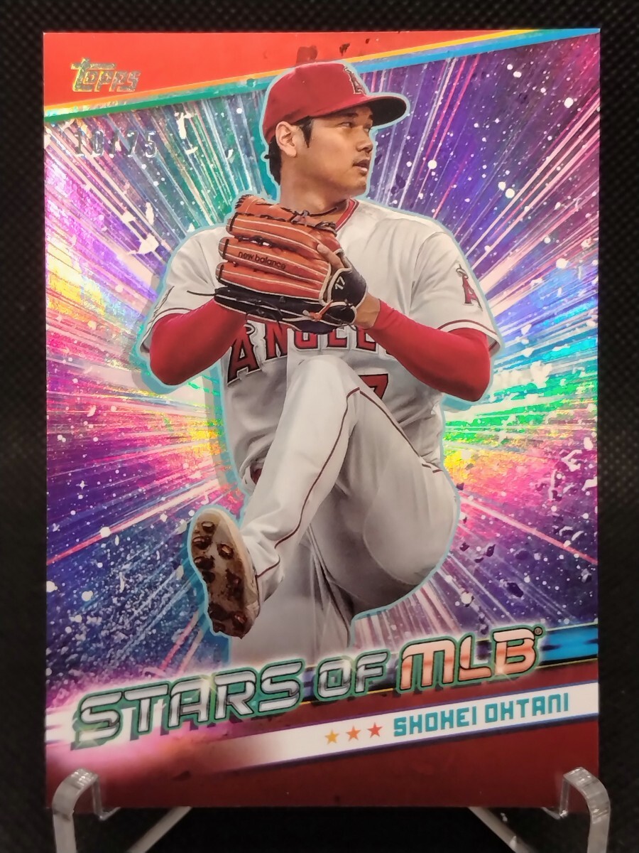 大谷翔平 75枚限定 赤パラレル【2024 TOPPS SERIES 1 STARS OF MLB SHOHEI OHTANI SMLB-21 RED PARALLEL】 エンジェルス ドジャースの画像1