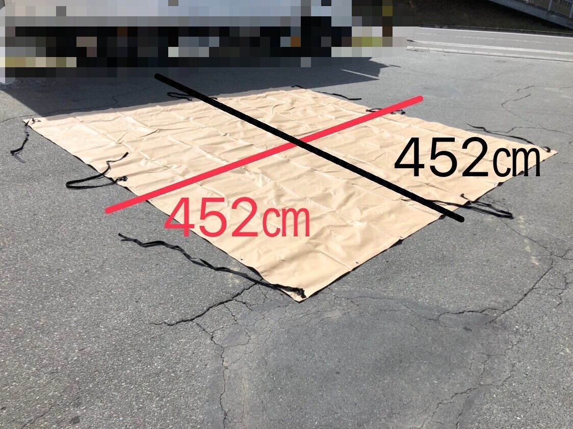 [ the US armed forces discharge goods ]* waterproof seat tarp seat 452cm×452cm camp outdoor disaster prevention seat rain guard seat truck carrier cover (140)*CC22J