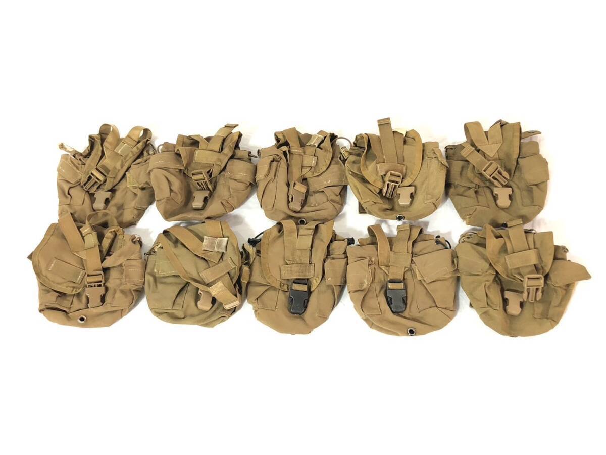 【米軍放出品】MOLLE2 キャンティーンポーチ 10個 コヨーテブラウン サバゲー ミリタリー 1QTキャンティーンカバー USMC(80)☆CC31Cの画像4