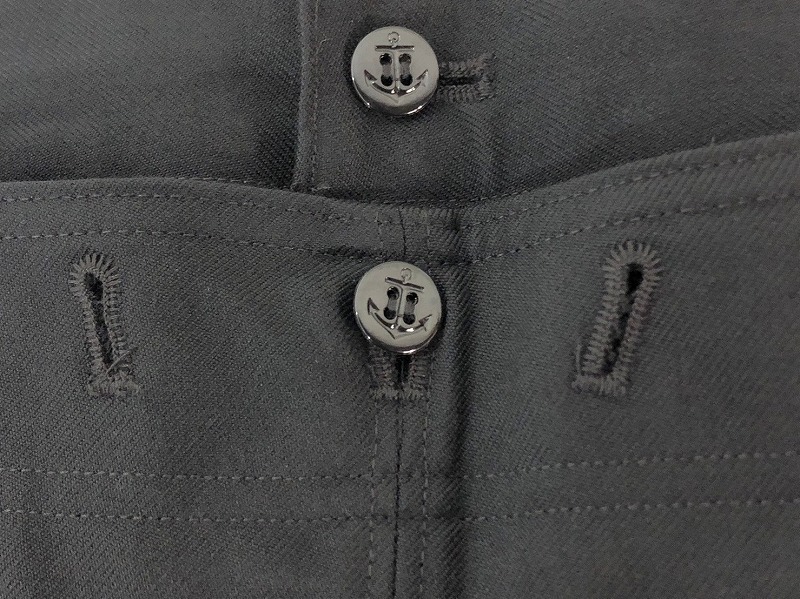 【米軍放出品】☆未使用品 セーラーパンツ ズボン 2枚 42R メンズ ネイビー 制服 13ボタン (80)☆CC7Dの画像6