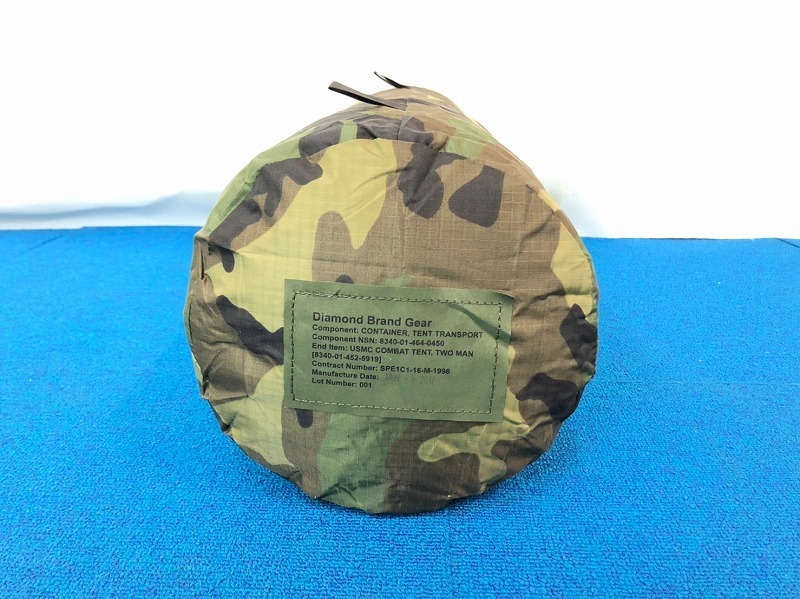 【米軍放出品】未使用品 迷彩バッグ ナイロンバッグ 収納バッグ 直径20cm×高さ60cm (ネコポス)☆CC11T_画像4