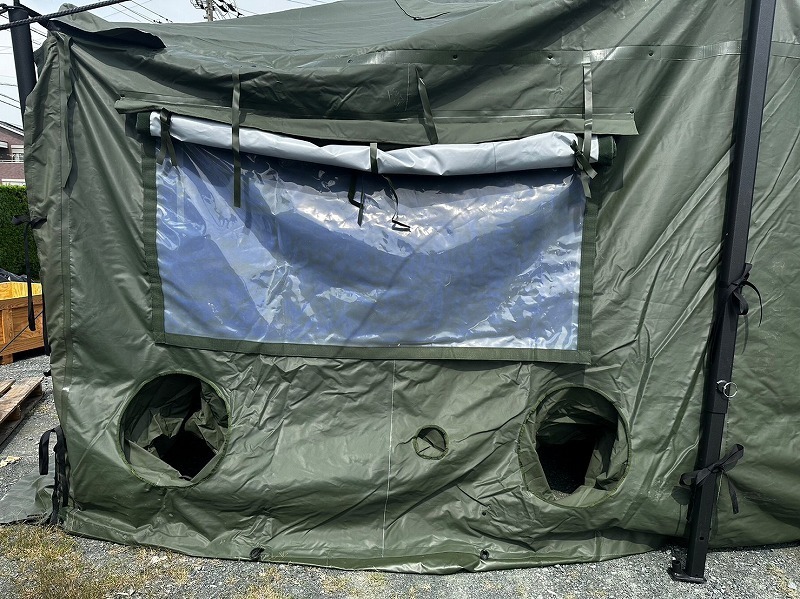 【米軍放出品】未使用品 大型テント シェルター 軍用指揮所テント ミリタリー CAMEL MGPTS 18×18FT キャンプ ８〜10人用防災 ☆CC13O_画像9