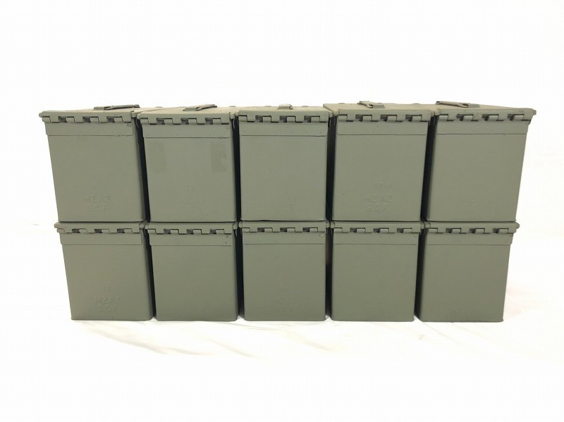 【米軍放出品】☆アンモボックス10個セット M2A1 AMMOBOX ミリタリー アンモ缶 アーモ缶 アモカン 工具箱 弾薬箱 サバゲー(160)AC18AK#24_画像5