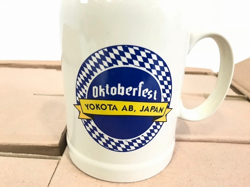 [ the US armed forces discharge goods ]* unused goods beer mug Via mug 6 piece 360ml glass beer jug Oktoberfest width rice field basis ground original (80)*CC25X