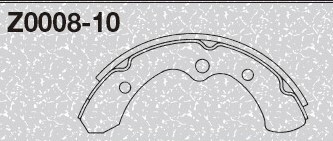 ハイゼット S38 S38V S40 S40V S60 S60V フロント 要適合問合せ ブレーキシュー シュー 左右 エムケーカシヤマ製 国産 4枚 ライニング_画像3