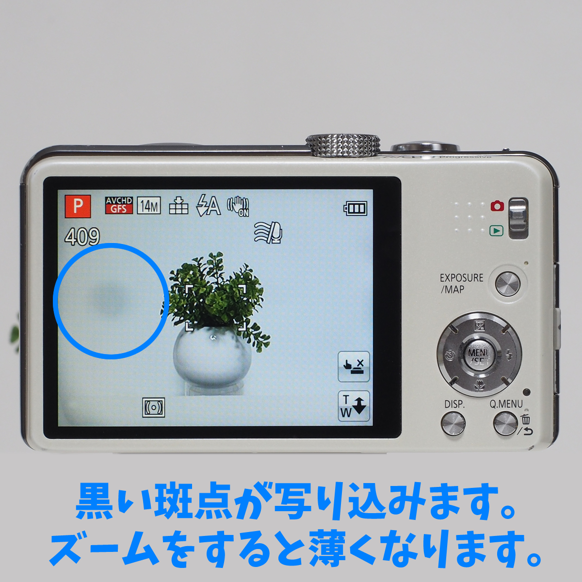 ★ 撮影可能・ワケあり品 ★ パナソニック LUMIX DMC-TZ30 ホワイト (バッテリー付き)_画像10