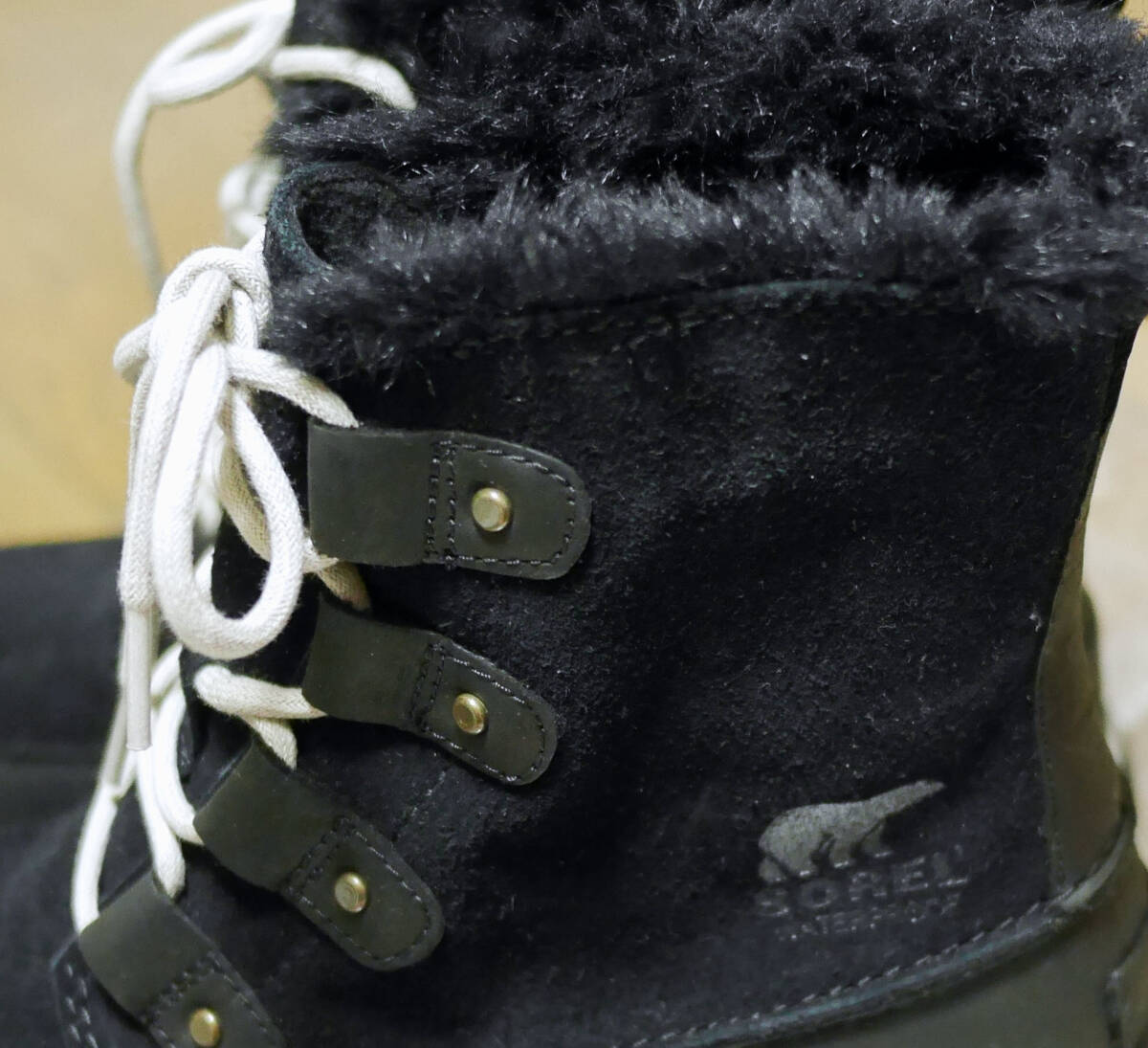 SOREL　ブーツ　COZY JOAN WOMENS LIMITED　スエード＆スムースレザー　防水　24cm (US7) ブラック　ソレル　レディース_画像6