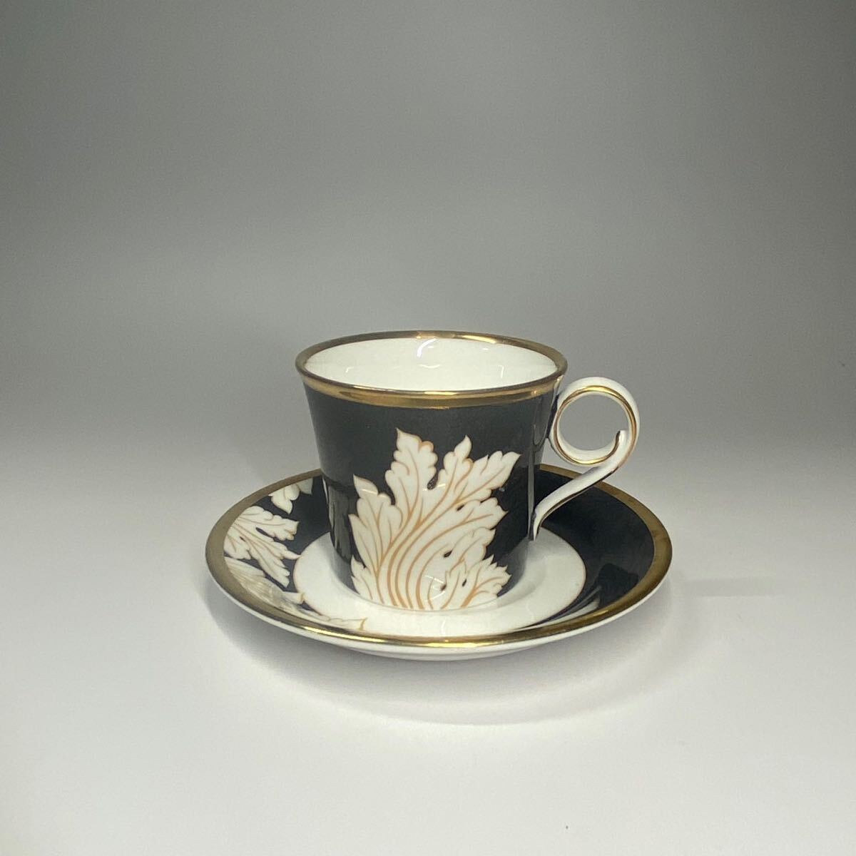 ウェッジウッド【タイムフォーウェッジウッド　カップ&ソーサー　】WEDGWOOD デミタス パウダーブラック BLACK コーヒーカップ_画像1