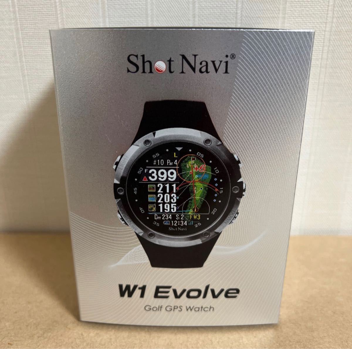 【新品・未使用】ShotNavi GPSゴルフナビ ゴルフウォッチ W1 Evolve ブラック×ブラック_画像3