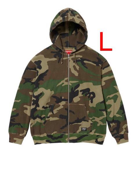 国内正規新品 L 24ss Supreme Hooded Zip Up Thermal Woodland Camo サーマル パーカー カモ_画像1