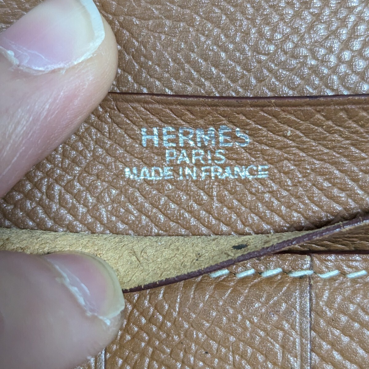 【HERMES】 長財布 ベアンクラシック シルバー金具 二つ折り レザー ウォレット エルメス_画像7