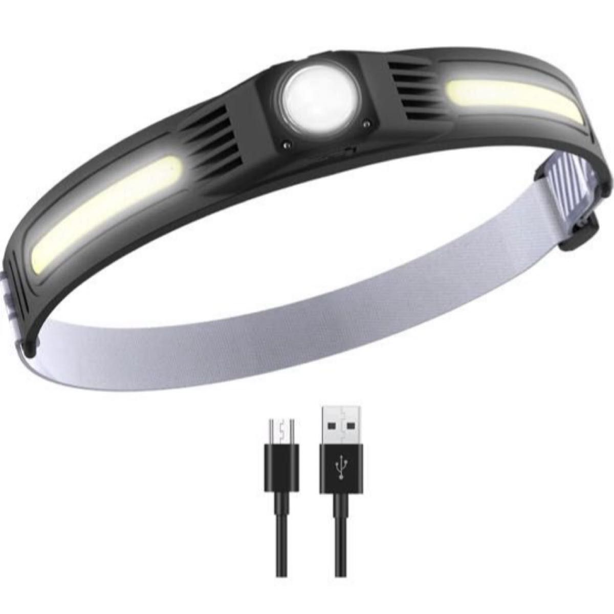 ヘッドライト ヘッドランプ ライト アウトドア USB 軽量 充電式  アウトドア キャンプ 防災対策 防災グッズ LED