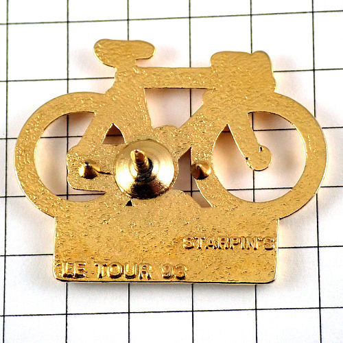 ピンバッジ・ゴールド金色ツールドフランス自転車◆フランス限定ピンズ◆レアなヴィンテージものピンバッチ_画像2