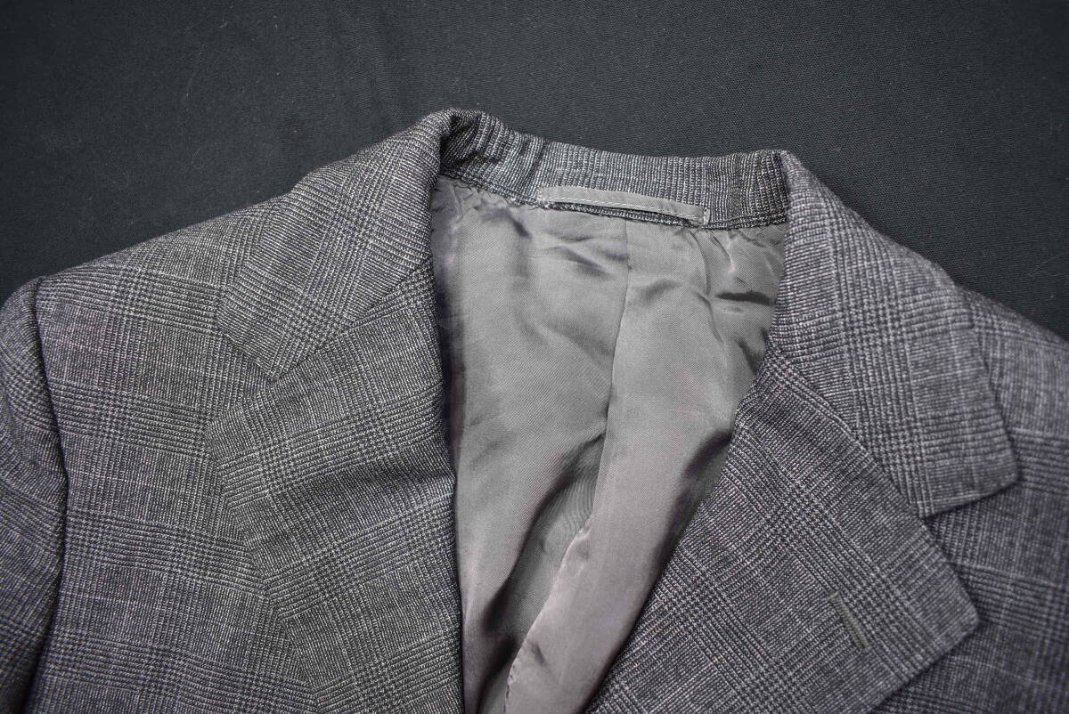 [ United Arrows ] Glenn check pattern 3B wool suit 42 ash 