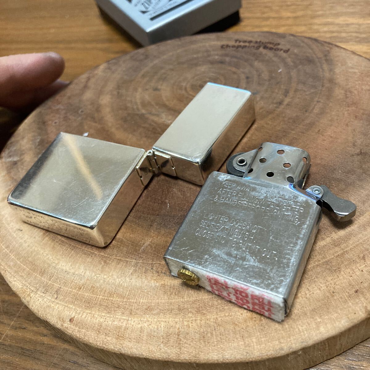 ZIPPO 1935 復刻レプリカ　100ミクロン　シルバー　ミラー　箱付き_画像5