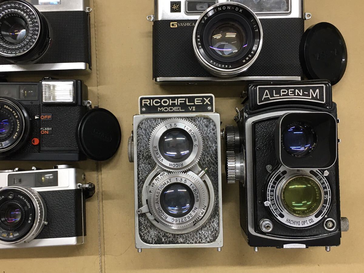 (R258) Junk Minolta Olympus Konica Pentax other single‐lens reflex single-lens two eye camera . summarize set present condition goods ..EE-2 C35 SV
