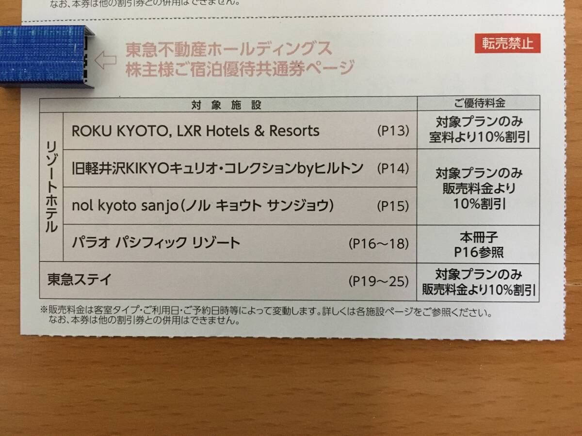 東急不動産 株主優待 株主様ご宿泊優待券 1枚 ホテルハーヴェスト + 株主様ご宿泊優待共通券 2枚 ～2024年8月31日までの画像5