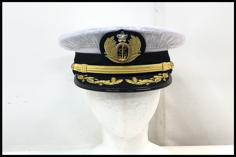 東京)海上自衛隊 左官用 制帽 59ｃｍの画像1