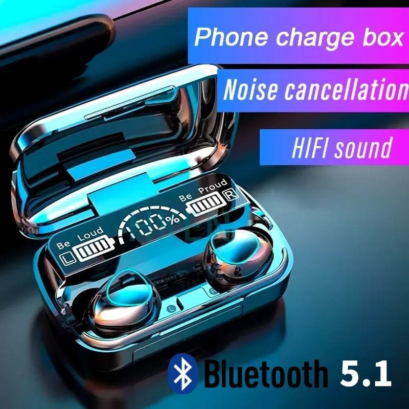  Bluetooth イヤフォン ノイズキャンセリング ワイヤレスイヤホン Bluetooth 充電ボックス Hi-Fi イヤホン 高品質 ワイヤレス_画像1