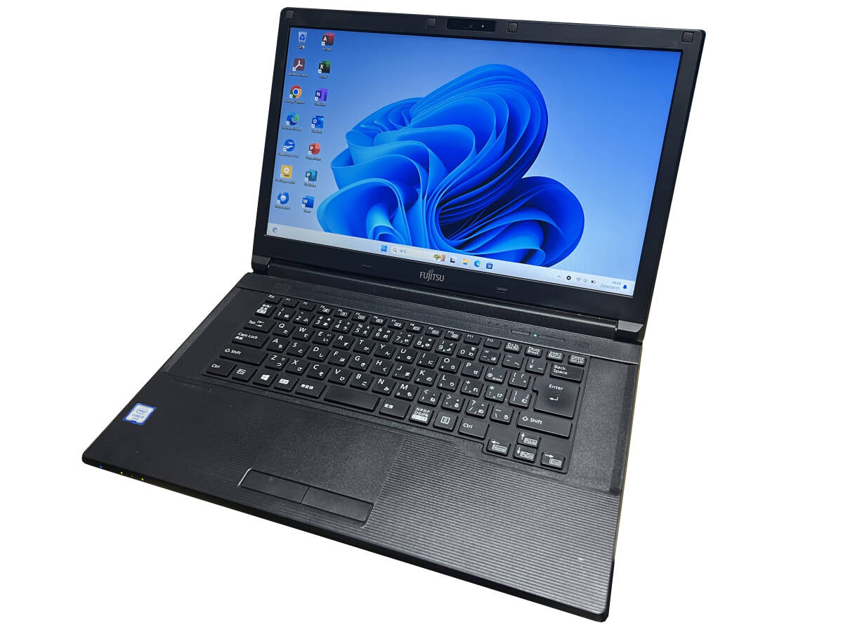 良品 第6世代 Core i5-6200U メモリ8GB◆SSD128GB 15.6インチノートPC Win11/Office2021Pro/HDMI/無線LAN/WEBカメラ FUJITSU A576/Sの画像1