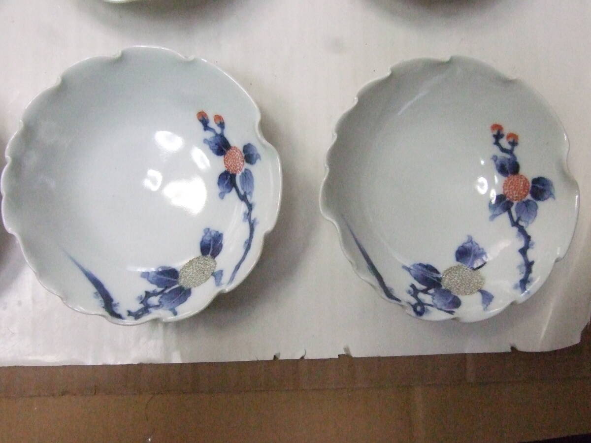 花型小鉢揃　８枚セット　輪花鉢　和食器　花柄_画像3