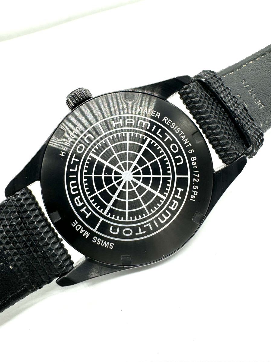 HAMILTON ハミルトン カーキ メンズ クォーツ 腕時計 黒文字盤 H684010_画像4