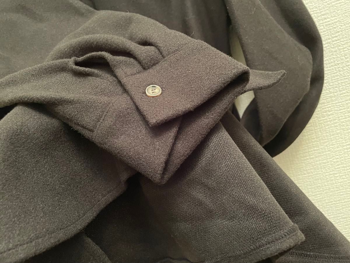 レディース アウター 羽織 コート シャツ  長袖 トップス ロング マキシ ワンピ 襟 ブラック 黒 F フリー