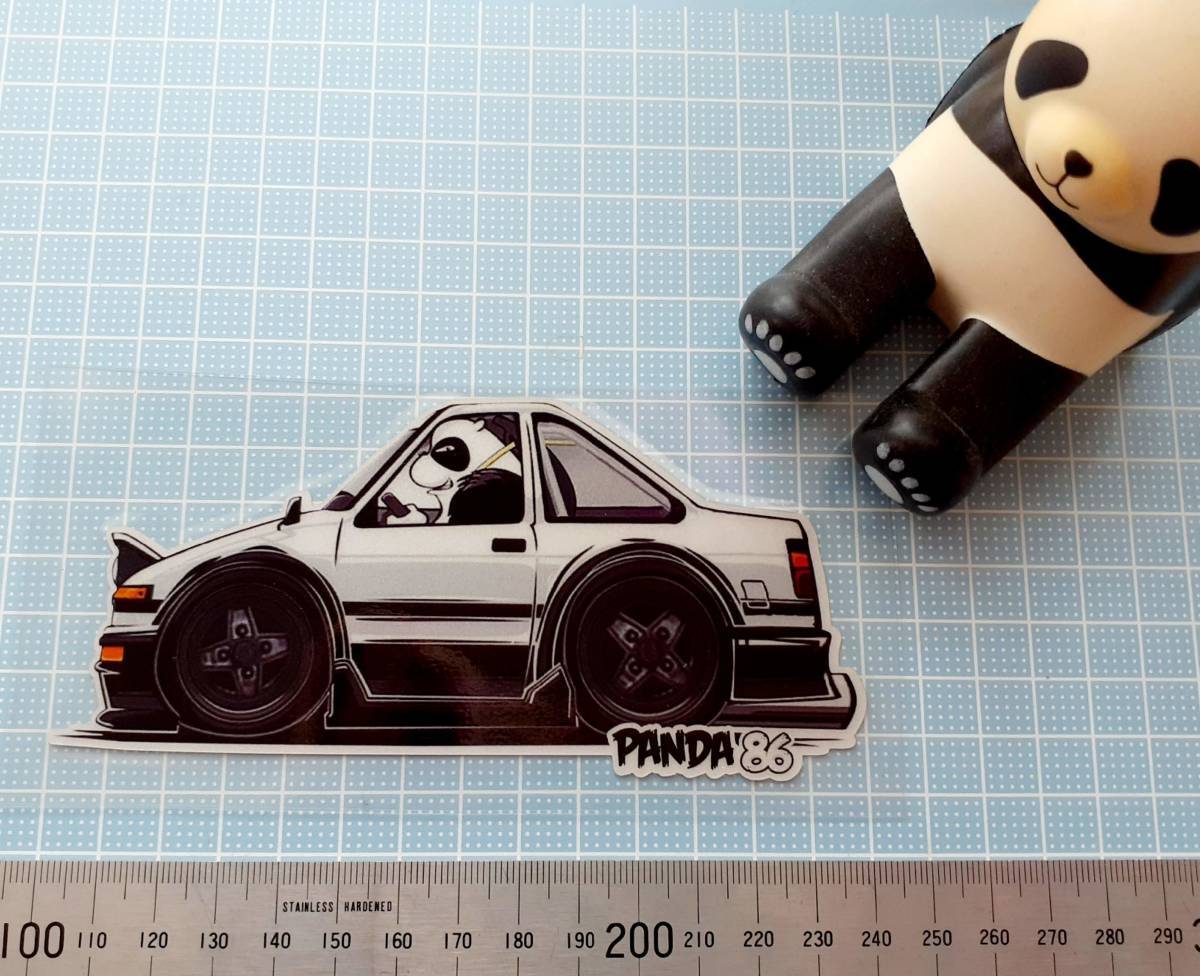 ☆★ 【嬉しい送料無料♪】 パンダ86 スプリンタートレノ ★ トヨタ AE86 パンダ ハチロク ★ スマホにジャストサイズ♪ 転写シート付 ★☆_パンダの人形は付属しません