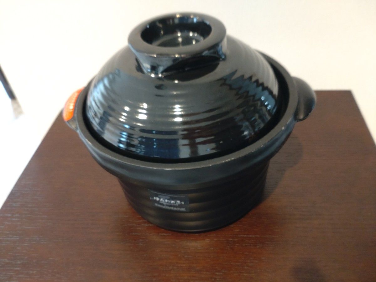 IH対応 アルミ鋳物 陶器製 炊飯鍋 3合炊き 二重蓋