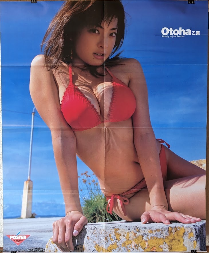  Otoba Igawa Haruka двусторонний печать булавка nap постер примерно 50×60cm еженедельный Play Boy 2002.1.1/8 No.1 /2 дополнение 