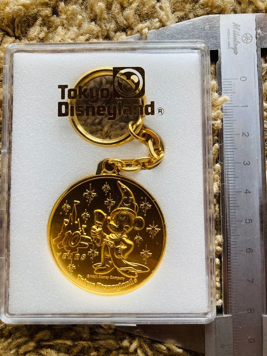 未使用美品 東京ディズニーランド 10周年記念 コイン キーホルダー TOKYO DISNEYLAND メダル コレクション 趣味