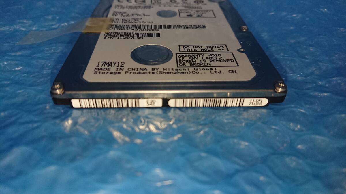 【中古】 HITACHI HTS543232A7A384 320GB/8MB 10266時間使用 管理番号:D121_画像3