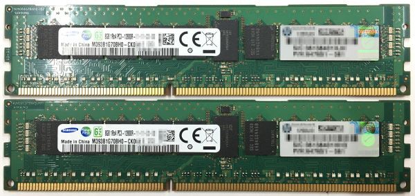 【8G×2枚組】SAMSUNG PC3-12800R 1R×4 ECC Registered 中古メモリー サーバー用 DDR3 即決 動作保証【送料無料】の画像2