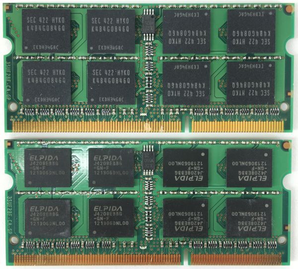 【8GB×2枚組】BUFFALO D3N1600 2R×8 計16GB DDR3-12800S 中古メモリー ノート用 DDR3 即決 動作保証【送料無料】_画像3